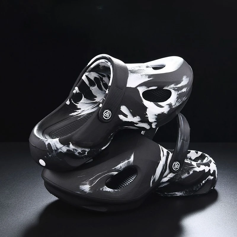 

Летние унисекс-сандалии на платформе: прочные, повседневные, для активного отдыха, с амортизацией, закрытым носком, камуфляжные тапочки