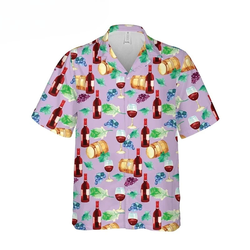 Nowe koszule hawajskie z motywem owoców, modne letnie koszulki z krótkim rękawem, z kołnierzykiem, z nadrukiem 3D, luźne bluzki w stylu Harajuku, unisex.