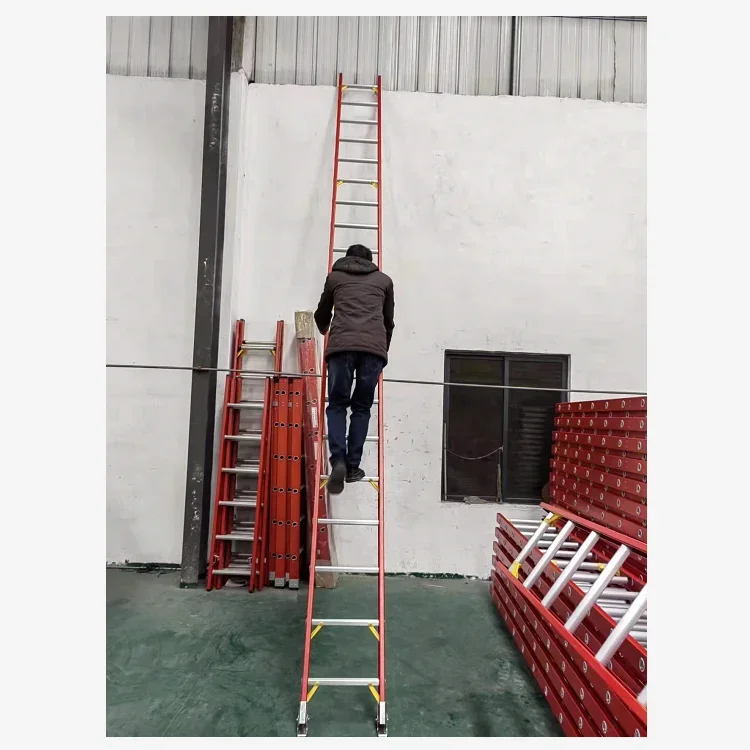 

Construction extension telescopic ladder fiberglass ladder