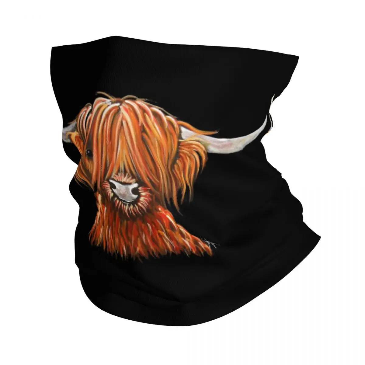 Scottish Highland Cows Bandana Neck Cover Printed Magic Scarf Warm FaceMask Outdoor Sports For Men Women Adult Winter