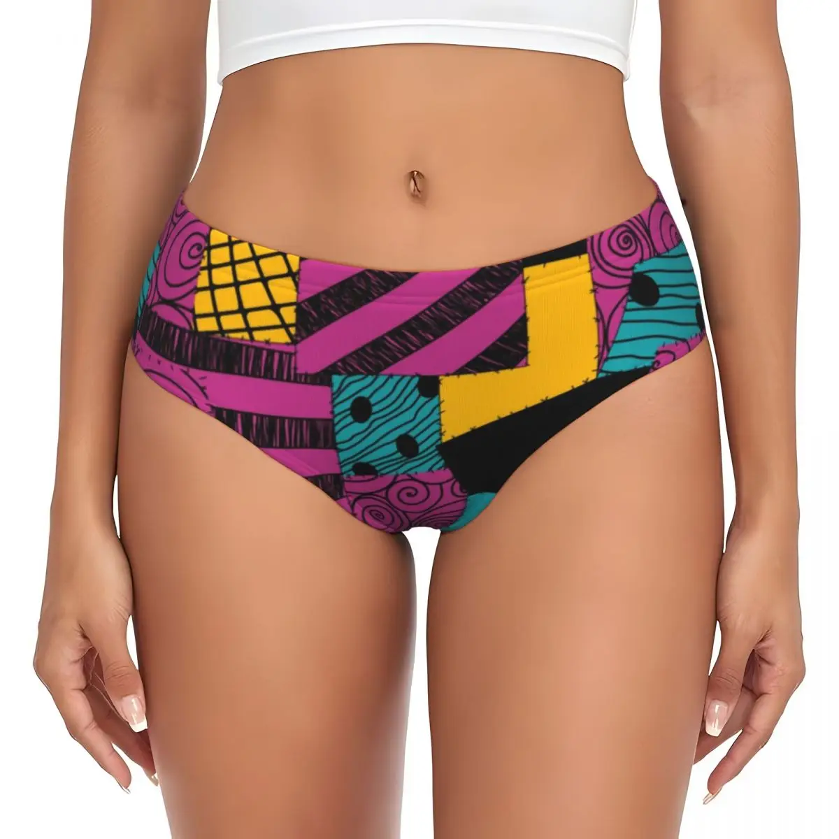 مخصص المرأة سالي دوول فستان سراويل الراحة تيم بيرتون هالوين الجمجمة ملخصات الملابس الداخلية هدايا عيد الحب السروال