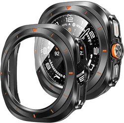For Samsung Galaxy Watch Ultra 47mm Hard Case Tempered Glass Screen Protective Cover For Galaxy Watch 7 Ultra Bumper Accessories