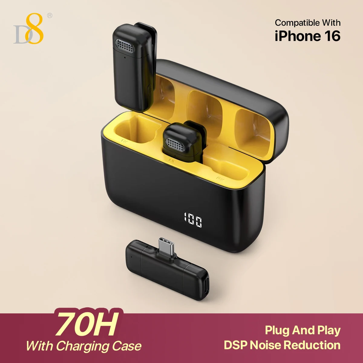 D8 Lapel Wireless M… - image