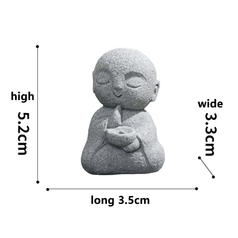Sandstone Buddha Incense Stick Holder Japanese Jizo Monk Incense Holder For Sticks Zen Monk Incense Burner