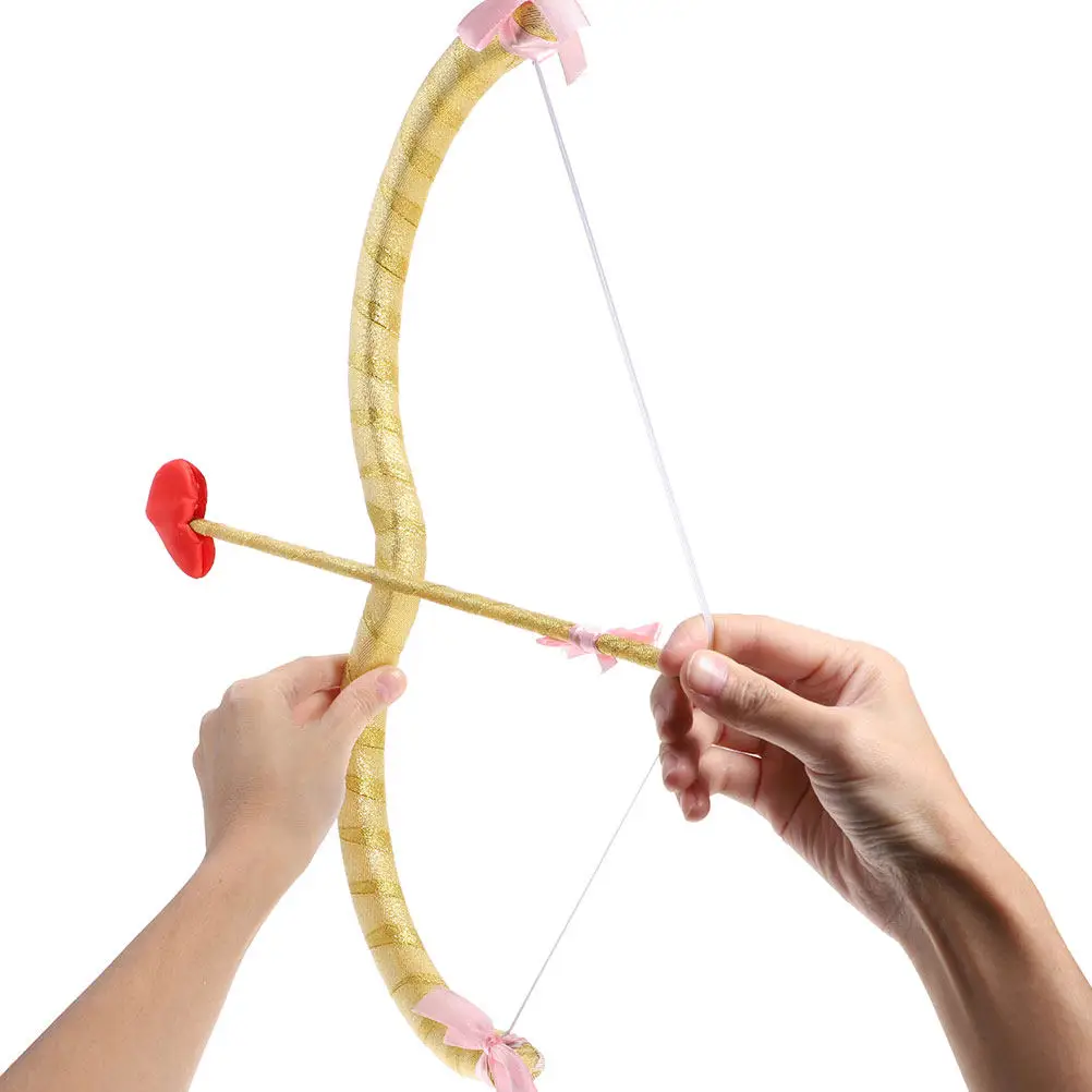 

Набор: Лук и стрелы Купидона, пластиковые, многоразовые, для вечеринки на День святого Валентина, косплея, аксессуары для костюма Купидона