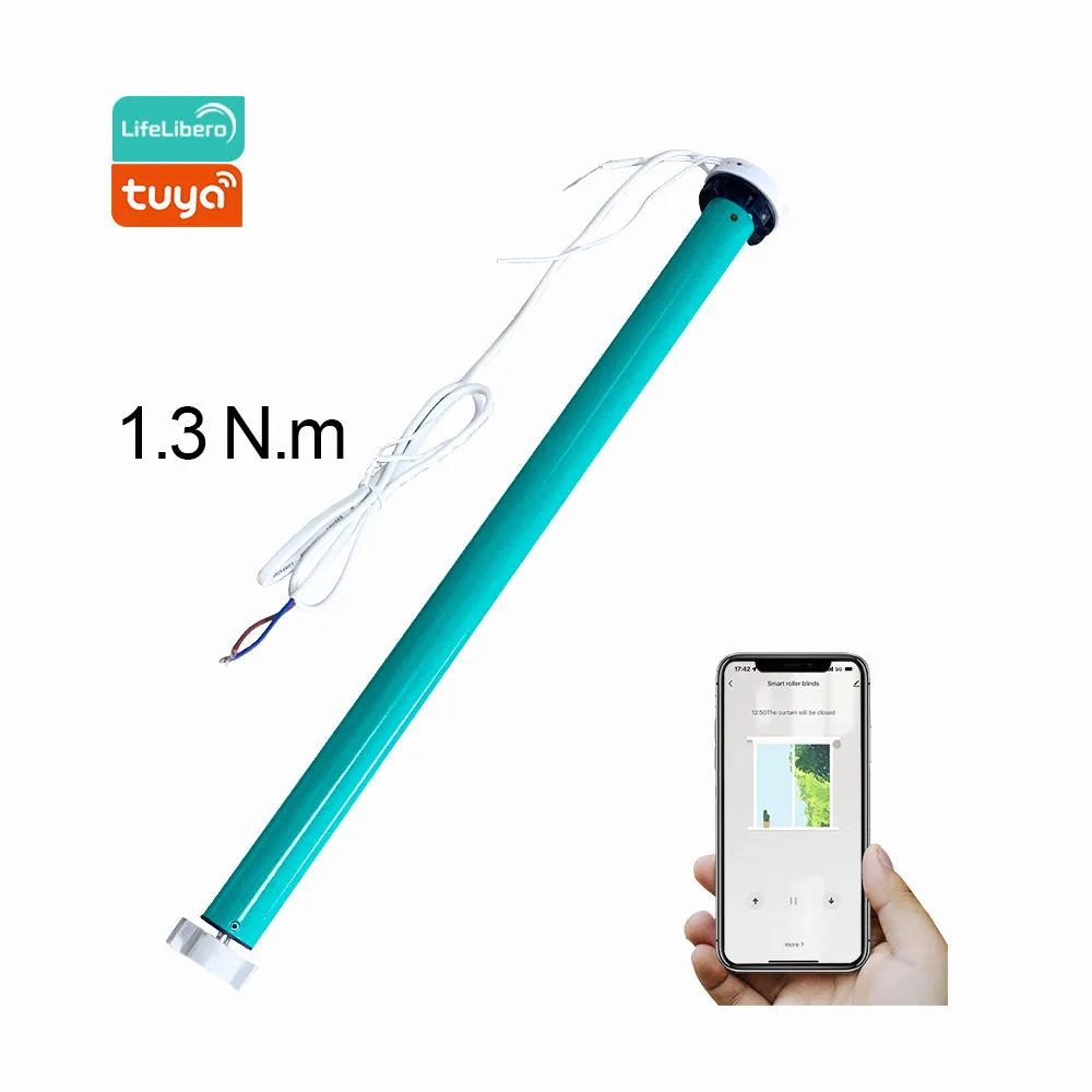 

Tuya WiFi Smart Motorized Roller Shades Blind Motor 1.3N Alexa Google Remote Control 100-240V for 37/38mm Tube
