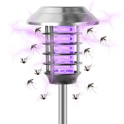8LED Solar Lights Outdoor,Insect Killer Mosquito Lamp,3 IN 1 Security and Waterproof Lighting for Yard,Patio,Garden,Landscape