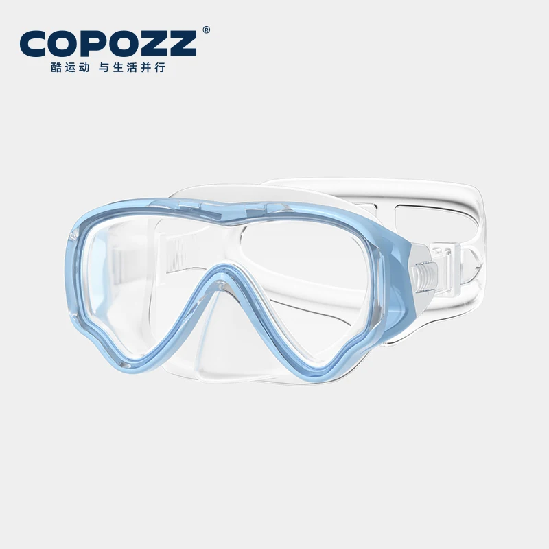 COPOZZ Unterwasser-Tauchmaske und Schnorchel, Antibeschlagbrille, Brille, Tauchen, Schwimmen, leichtes Atemschlauch-Set für Kinder