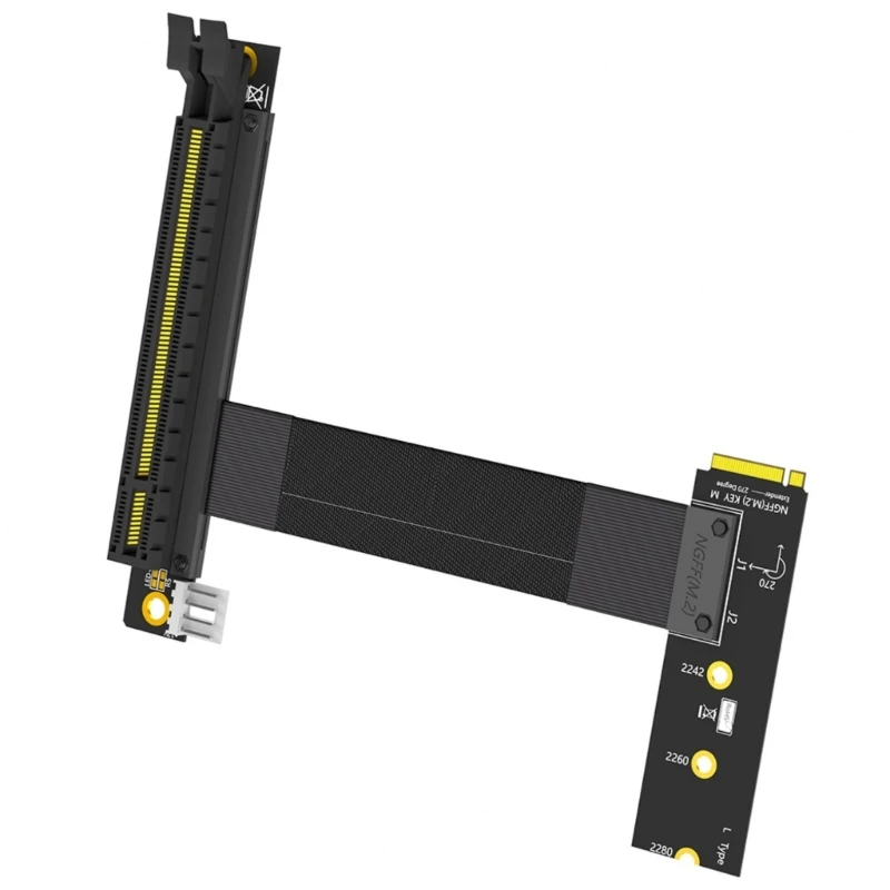 

Extension Cable M.2 NGFF Nvme Key M to PCIE X16 Graphics Card Risers Adapter 601F