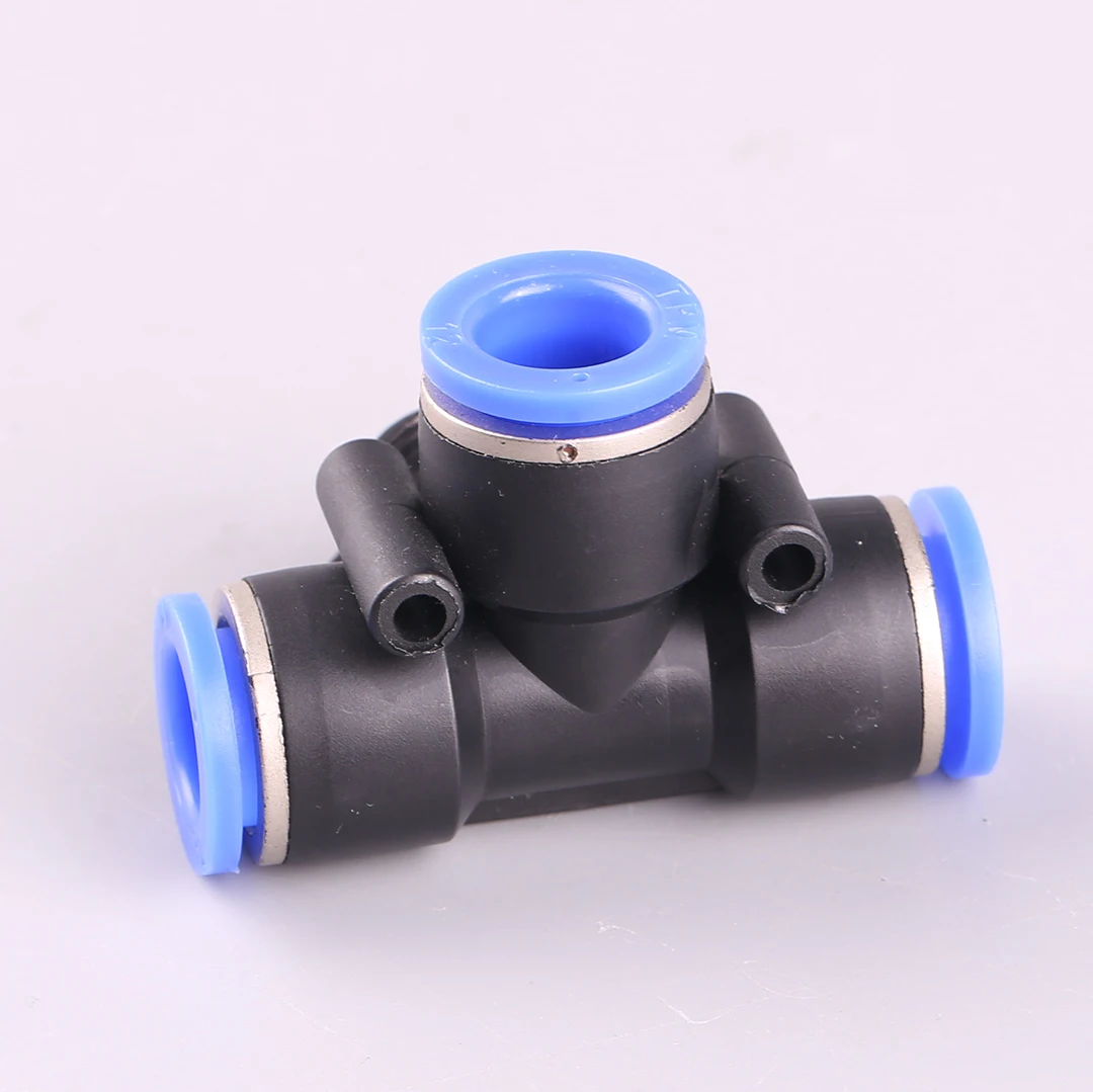 CZ 6 8 10 12mm Tee Installazione rapida di giunti di trasferimento per la protezione delle piante agricole UAV Tubo di tipo T Connessione a tre vie