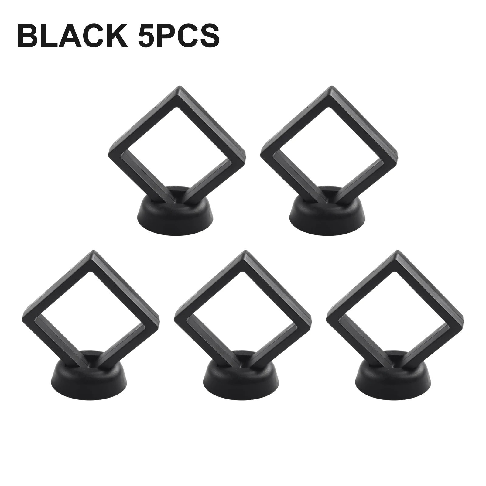 3D Floating Jewelry Coin Display Frame Holder Stand Box Clear Jewelry Ring Coin Ring Pendant Gemstones Display Case