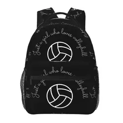 Just A Girl Who Loves Volleyball Backpacks Boys Girls Bookbag Children School Bags Cartoon Laptop Rucksack Shoulder Bag