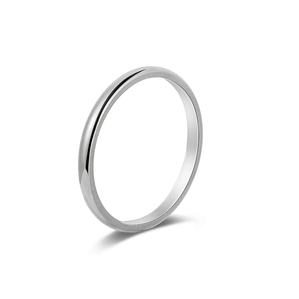 Simple Party Jewelry Size 3-10 Stainless Steel 2MM Thin Ring Finger Knuckle Plain Band