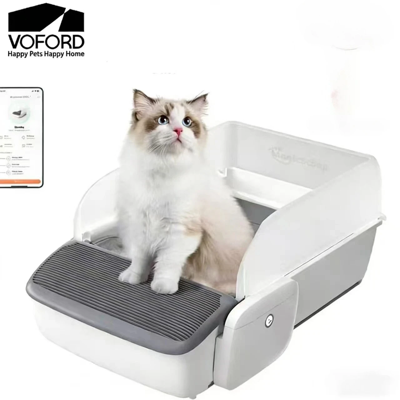 Hands-Free Automatic Cleaning Cat Litter Box Self-cleaning Litter Box Cat Sandbox Scooping Open Semi-enclosed Cats Toilet
