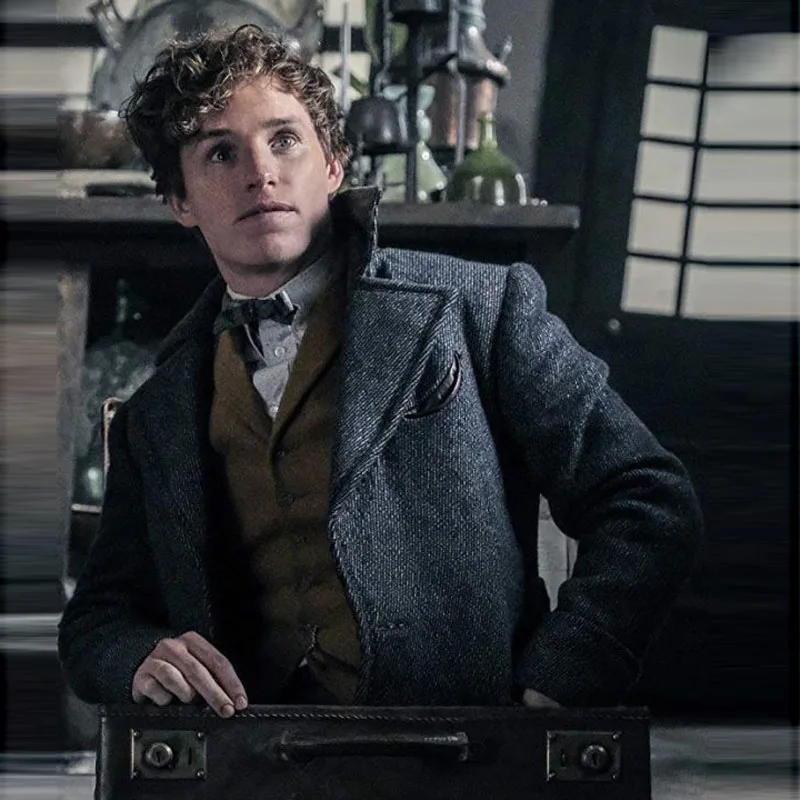 

Meimei Homemade Fantastic Beasts in The Crimes of Grindelwald Eddie Redmayne Coat YUTU&MM Mens Movie Jacket