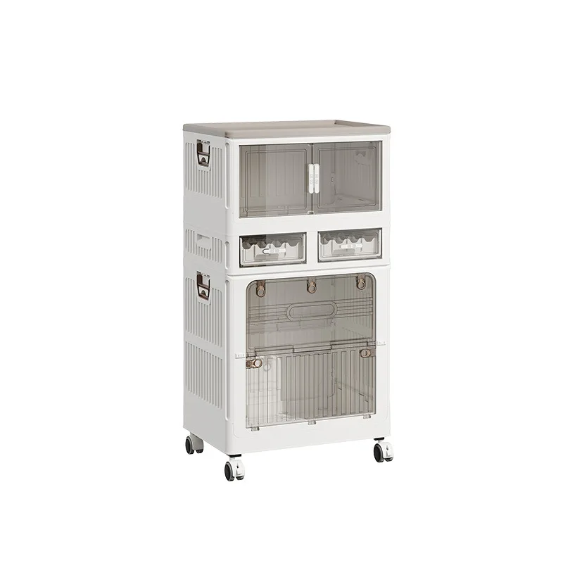 

Creative folding storage cabinet, bedroom toy double door removable storage cabinet