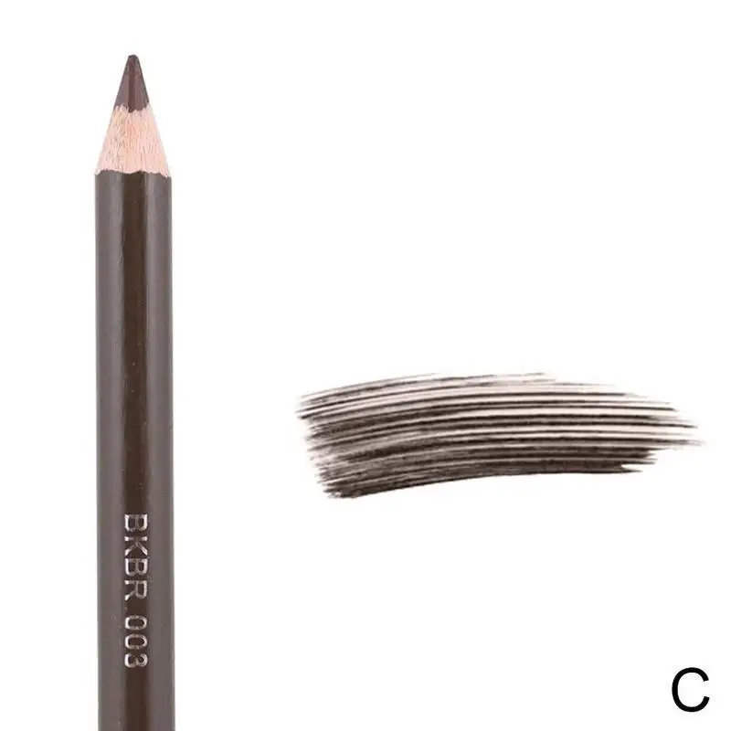 Langdurige tweekoppige luipaardwenkbrauwpotloodborstel Make-up Natuurlijke wenkbrauwcosmetica Waterdichte oogkleuren