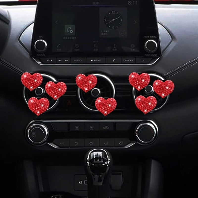 Car Air Outlet Air Freshener Car Perfumes Deodorant with Heart shaped Diamond Enhances Your Driving Experience Durable D7YA