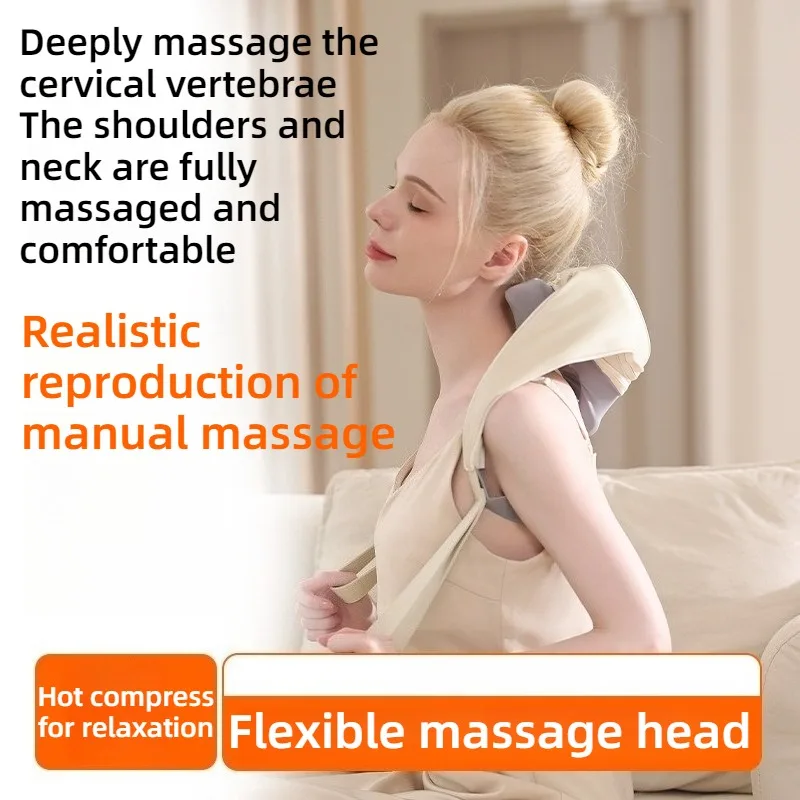 

Heating Cervical Neck Massager Professional Simple Wireless Electric Neck Shoulder Massage Comfortable Soft Masage Device