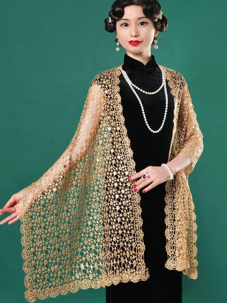 High End Qipao Shawls Cheongsam Shawl Paired With Golden Tassels For A Noble Look For Wedding Banquet Shawl Summer Fringe Shawl