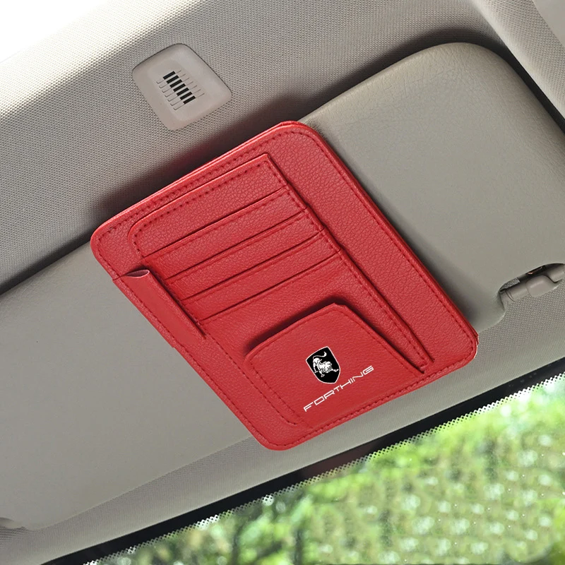 Car Sun Visor Storage Card Bag Glasses IC Card Clip Holder For DFM Forthing T5 EVO S50 S60 SX6 M5 2022 2023 2024 2025 Accessory