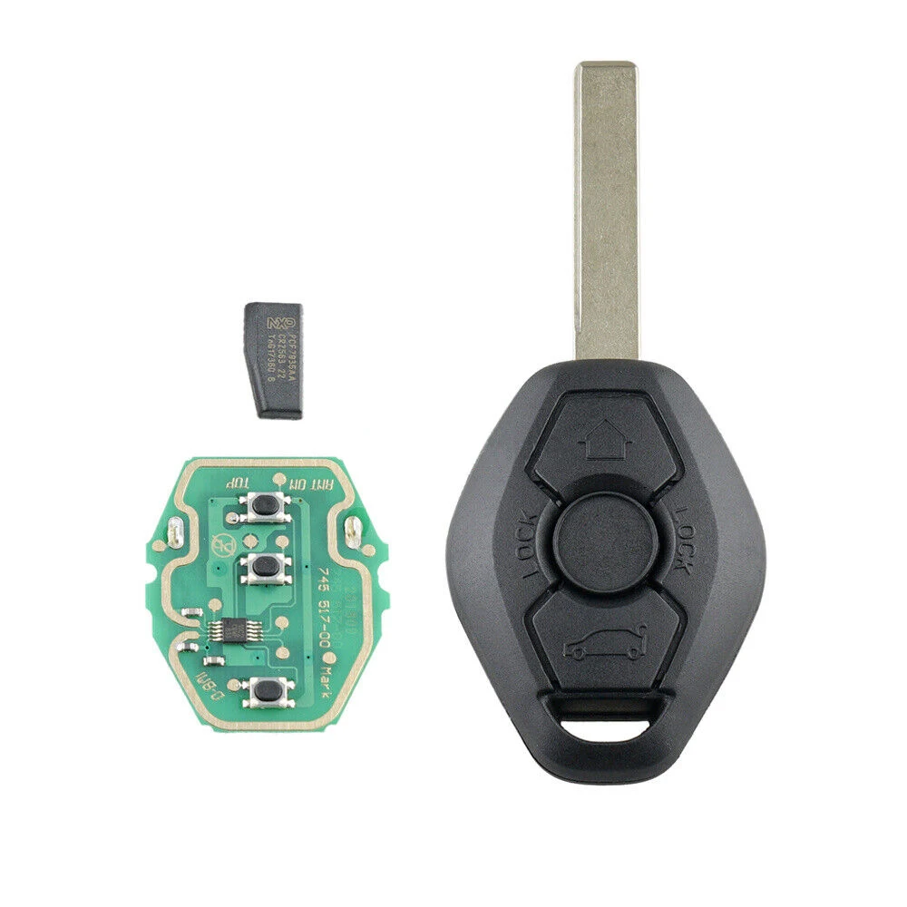 

1Set Remote Key For BMW E46 E39 3 5 7 Series X5 3 Button Remote Key Fob 433MHz EWS PCF7935 Chip Automotive Accessories