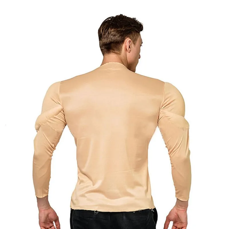 

Adult Halloween Muscle T-Shirt Funny Party Role Play Stage Performance Men's T-Shirt U-Belly Muscle T-Shirt Stage Performance