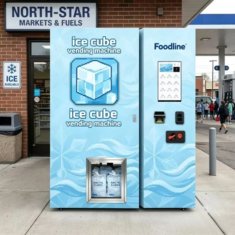 Ice Dispenser Vending Machine Automatic Ice Cube Vending Machine Water And Ice Dispensing Vending Machine For Sale
