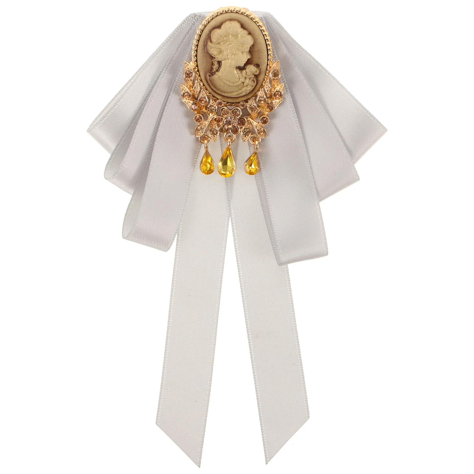 

Beauty Head Tie Party Bow Brooch Pin Lapel Shaped for Women Shirt Accessories Receive Flowers
