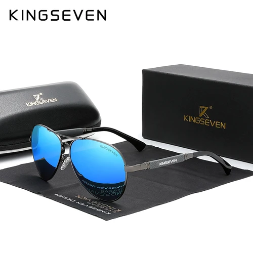 Imagen 2 del producto KINGSEVEN-gafas de sol polarizadas para hombre y mujer, lentes con protección solar, UV400, antireflectantes, informales, para conducir