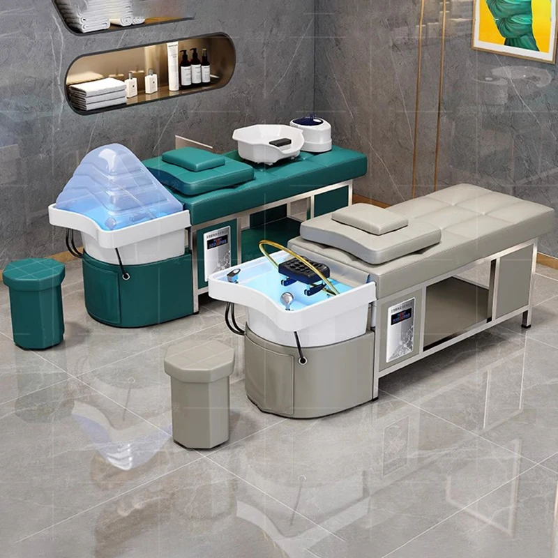 Single Sleeping Water Bed Washing Hair Chairs Beauty Salon Hydraulic Spa Hairdresser Washbasin Cama Abatible Hairdressing