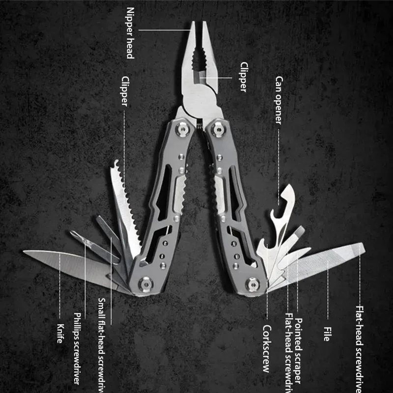 

Multi-Purpose Portable Tool Folding Pliers, High-Hardness And Sharp, Outdoor Mountaineering And Camping Combination Multi-Functi