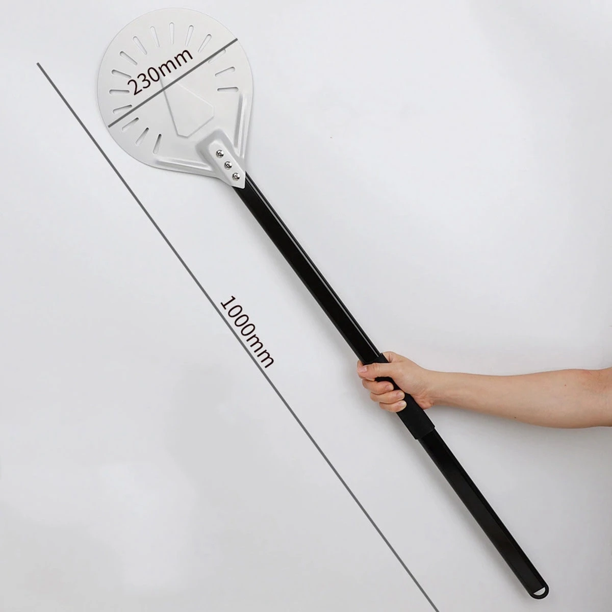 Long Handle 9 Inch Perforated Removable Pizza Turning Peel Pizza Shovel Aluminum Pizza Peel Paddle Peel