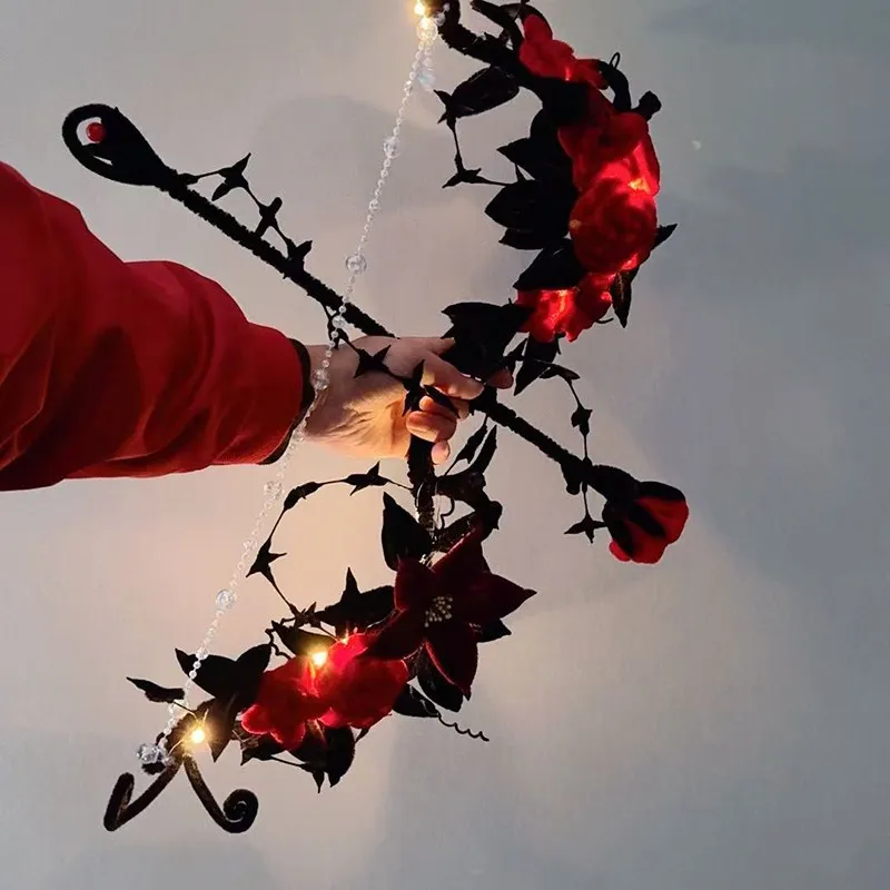

Twist Stick Christmas Thorns Rose Bow Arrow Headband Wreath Handheld Stick Material Pack
