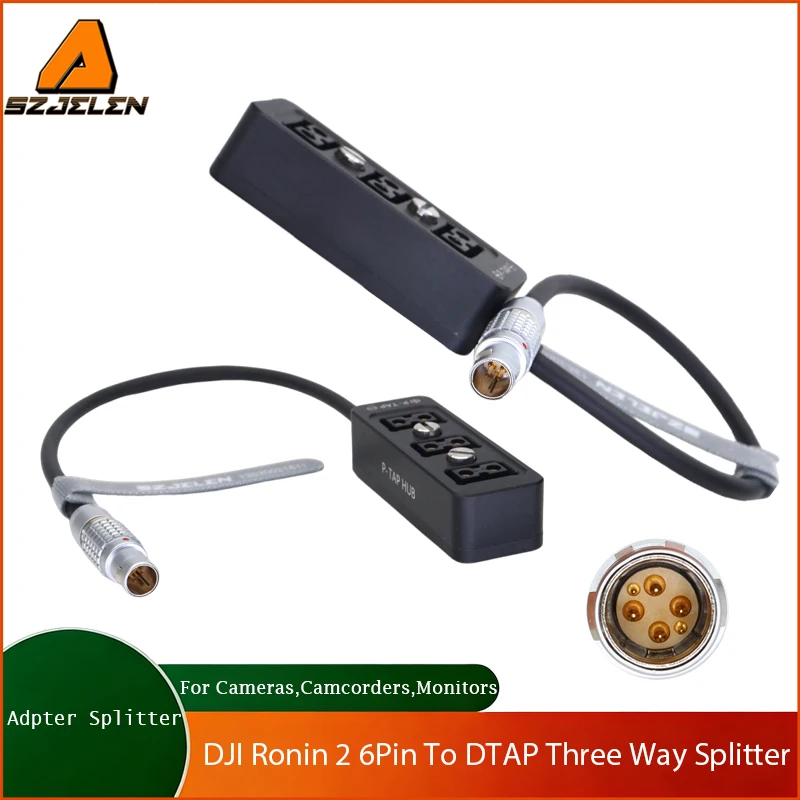 Hot Sale DJI Ronin 2 6Pin To DTAP Three Way Splitter Metal Case With M4 Screw Power Distributor For Cameras,Camcorders,Monitors