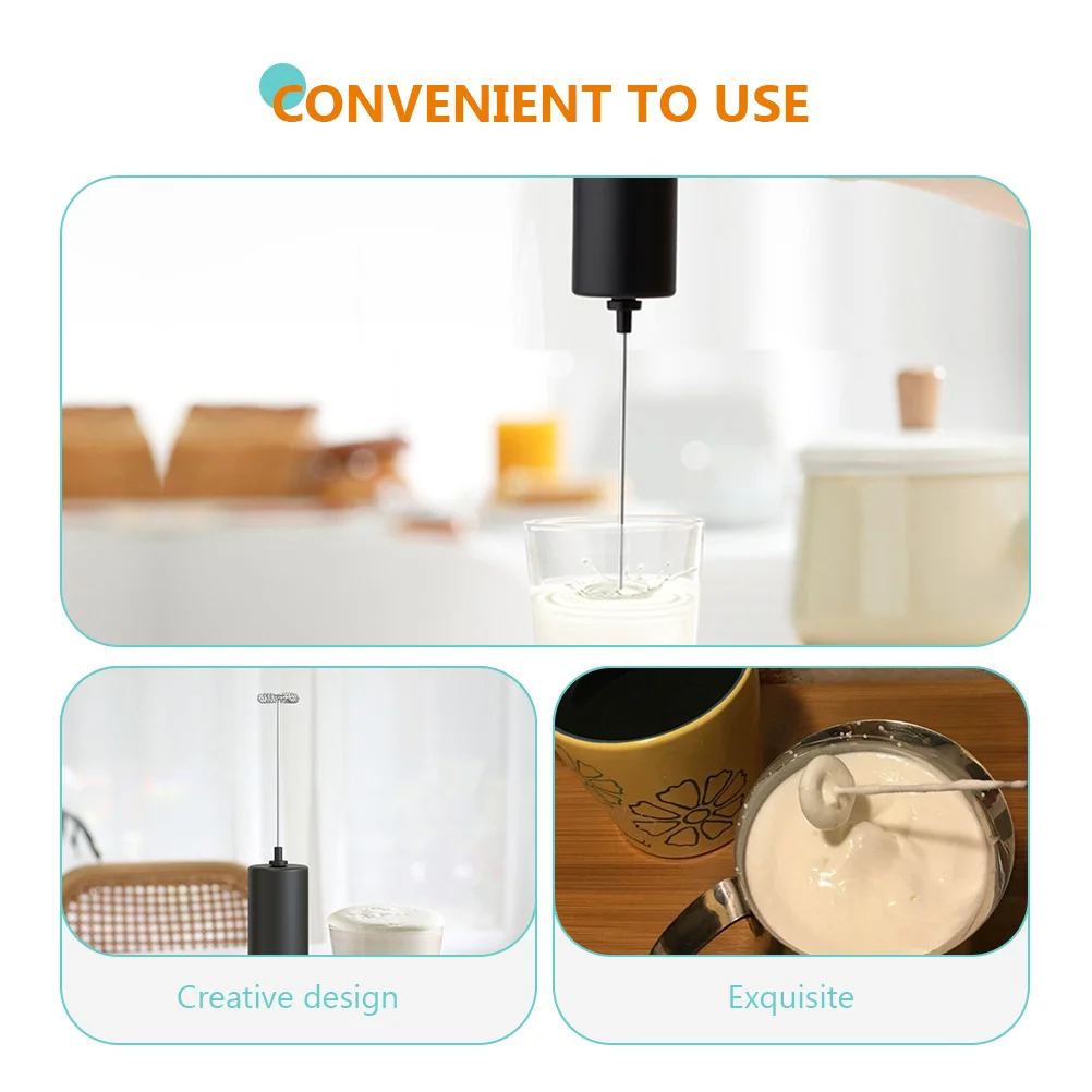 

Rechargeable Electric Milk Frother Handheld Coffee Foam Maker Multi-Function Foaming Tool Stainless Steel Blade Quiet Operation