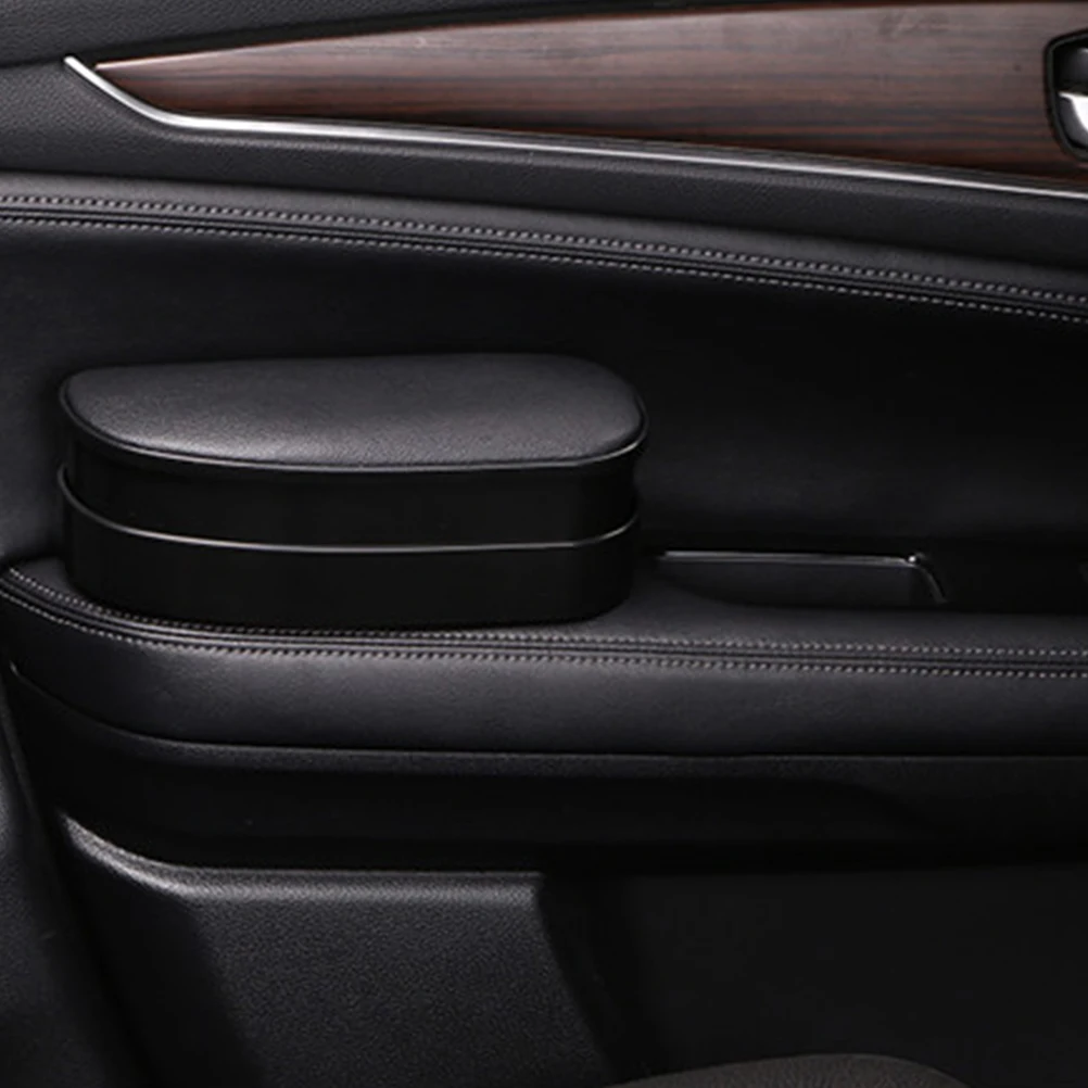 

1pc Durable Abs Car Door Storage Box Elbow Rest Holder Organizer Tidying Container Vehicle Supplies Decorative Coin Holder