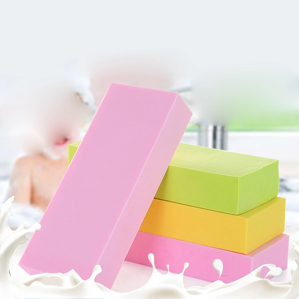 3 قطعة الإسفنج القطن التقشير الإسفنج مكعب لينة ماصة منظف الجسم للاستحمام اليومي والتنظيف المنزلي استخدام لون عشوائي #4