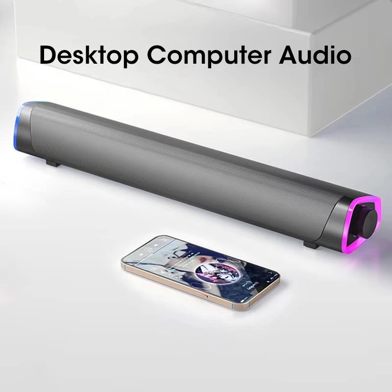 New Wired Bluetooth Speaker Bar Stereo Sound Subwoofer Loudspeaker For Macbook Laptop Notebook PC Computer Music Player
