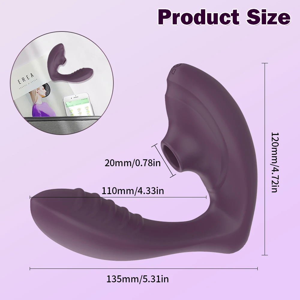 Clitoral Sucking Vibrator Sucker Vagina Vacuum Stimulator Nipple Massager Wearable APP Bluetooth Remote G Spot Sex Toy for Women