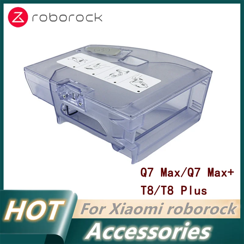 

New 2 in 1 Water Tank for Xiaomi Roborock Q7 Max Q7 Max+ T8/T8 Plus Vacuum Cleaner Dustbin Box Water Tank Dust Box