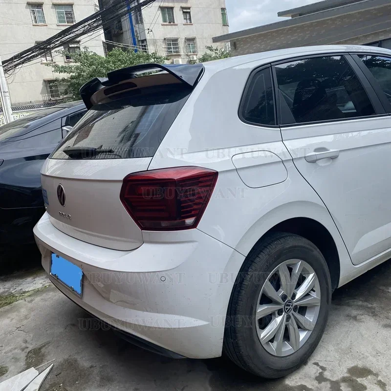 For Volkswagen Polo Plus Spoiler 2019 2020 2021 2022 High Quality ABS Material Car Rear Wing Primer Color Rear Spoiler