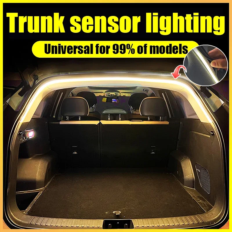 Car High Brightness Trunk Lighting Ambient Light Interior Decoration Led Wireless Automatic Sensing Tailgate Light Strip Amagi