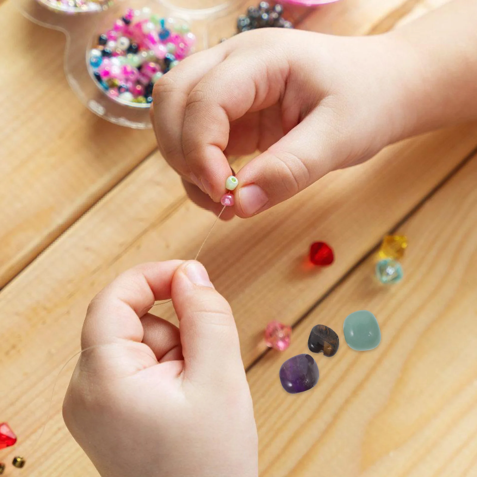 

1Set Crystal Agate Natural Stones Multi-Color Polished Decorative Rocks Flowerpot Stones for Crafts Vase Fillers Garden