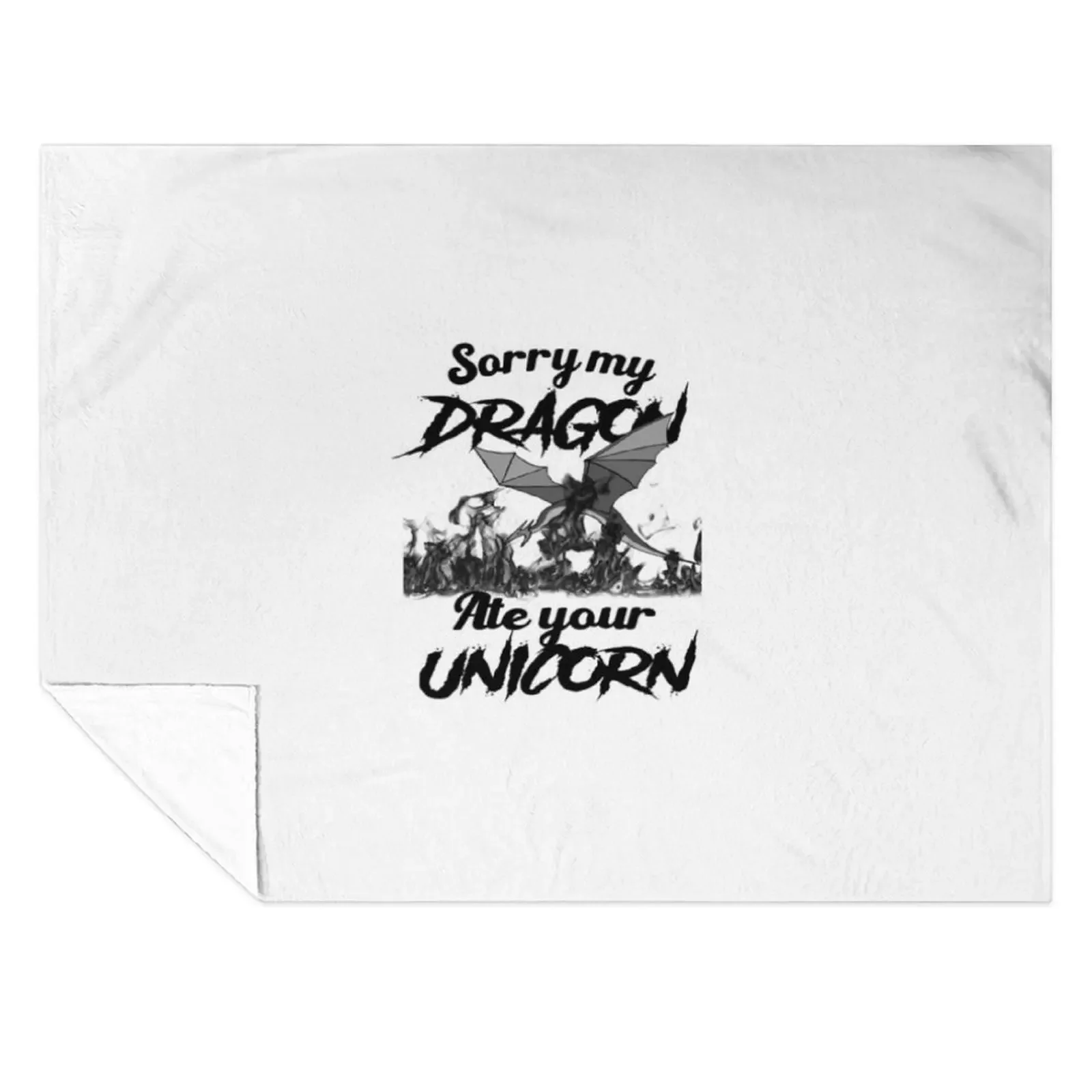 

Sorry My Dragon Ate YourUnicorn Throw Blanket For Baby Extra Large Throw Luxury Throw Flannels Blankets