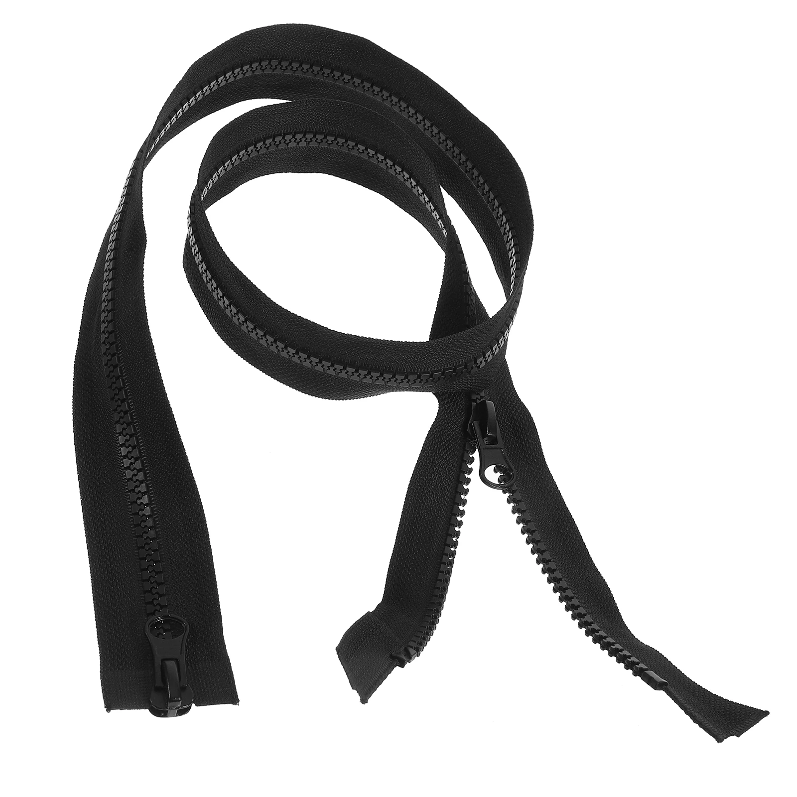 

Double Head Resin Zipper 5# Black 80cm Non Separating Open End Zippers for Sewing Clothes DIY Jacket Sleep Bag