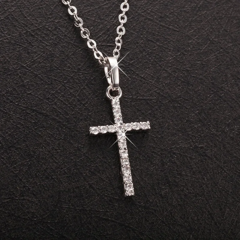 Vintage Cross Pendant Necklace Antique Gold Silver Color Cross Necklaces Men Women Fashion Choker Long Chain Jewelry Accessories