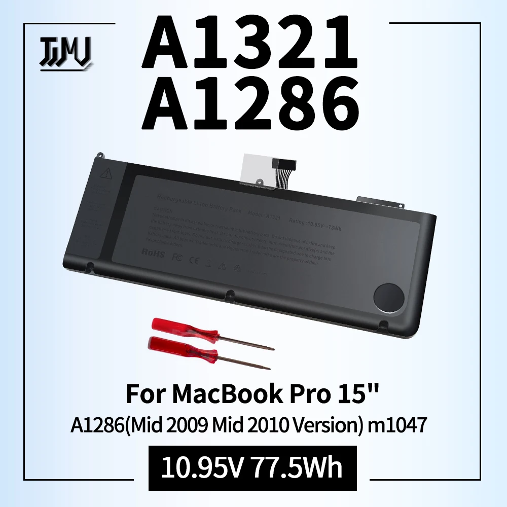 Bateria do Portátil para Macbook Pro A1321 A1286 Mc371ll Mid 2009 Mid 2010 Substituição 15 Polegadas A1321 A1286