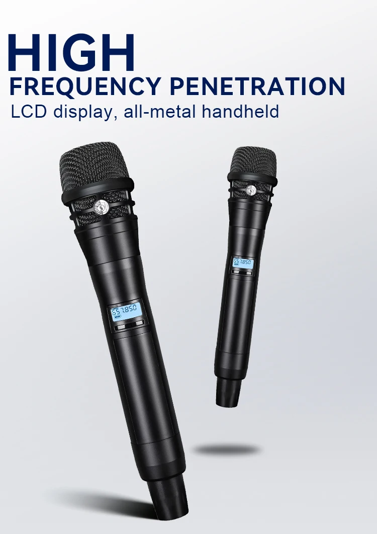 Paulkitson ANX4 True-Diversity Drahtloses Mikrofonsystem, Mehrfrequenz-Handmikrofon mit Bodypack für Karaoke, Bühne und Live-Shows – Detail 6