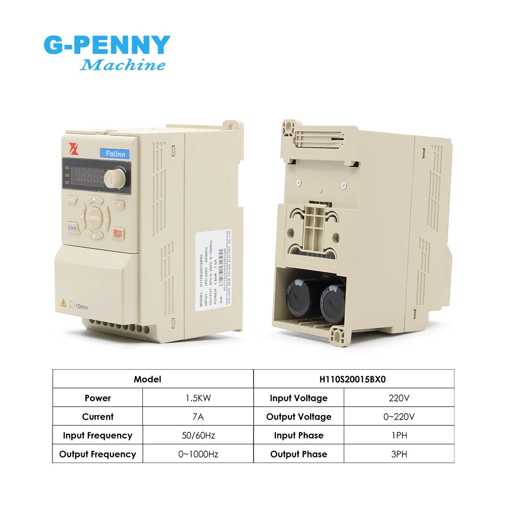 G-Penny 0.8kw Metal Working Spindle kit 12000-24000rpm 400Hz Bullet Type 0.005mm & Fuling H110 Vector Inverter & Pump & Holder